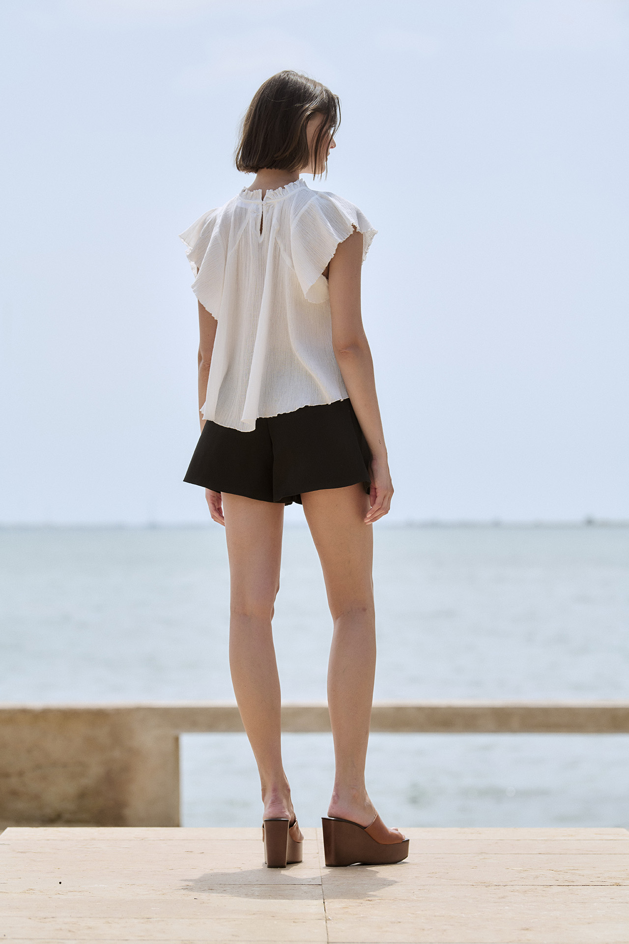 Top de bambula y encaje 1