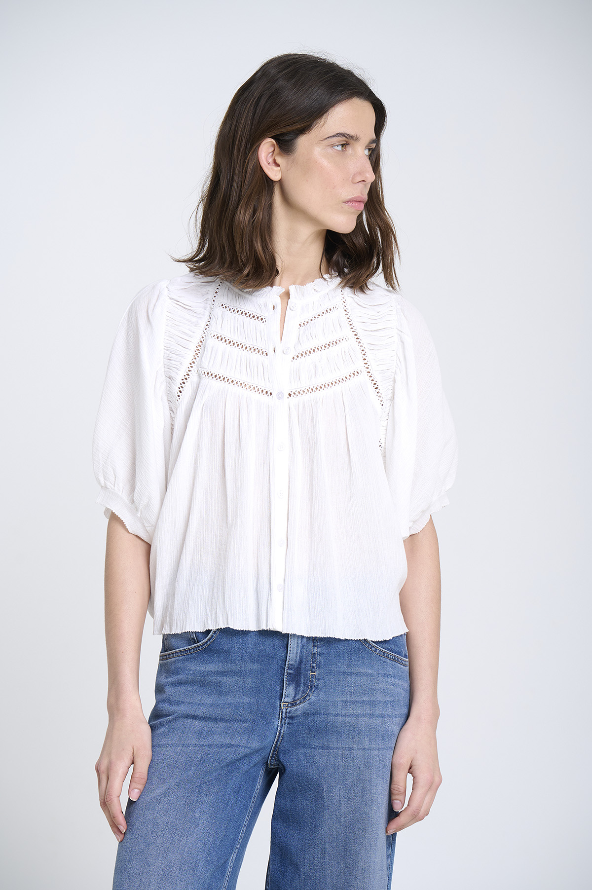 Blusa de bambula y encaje 3