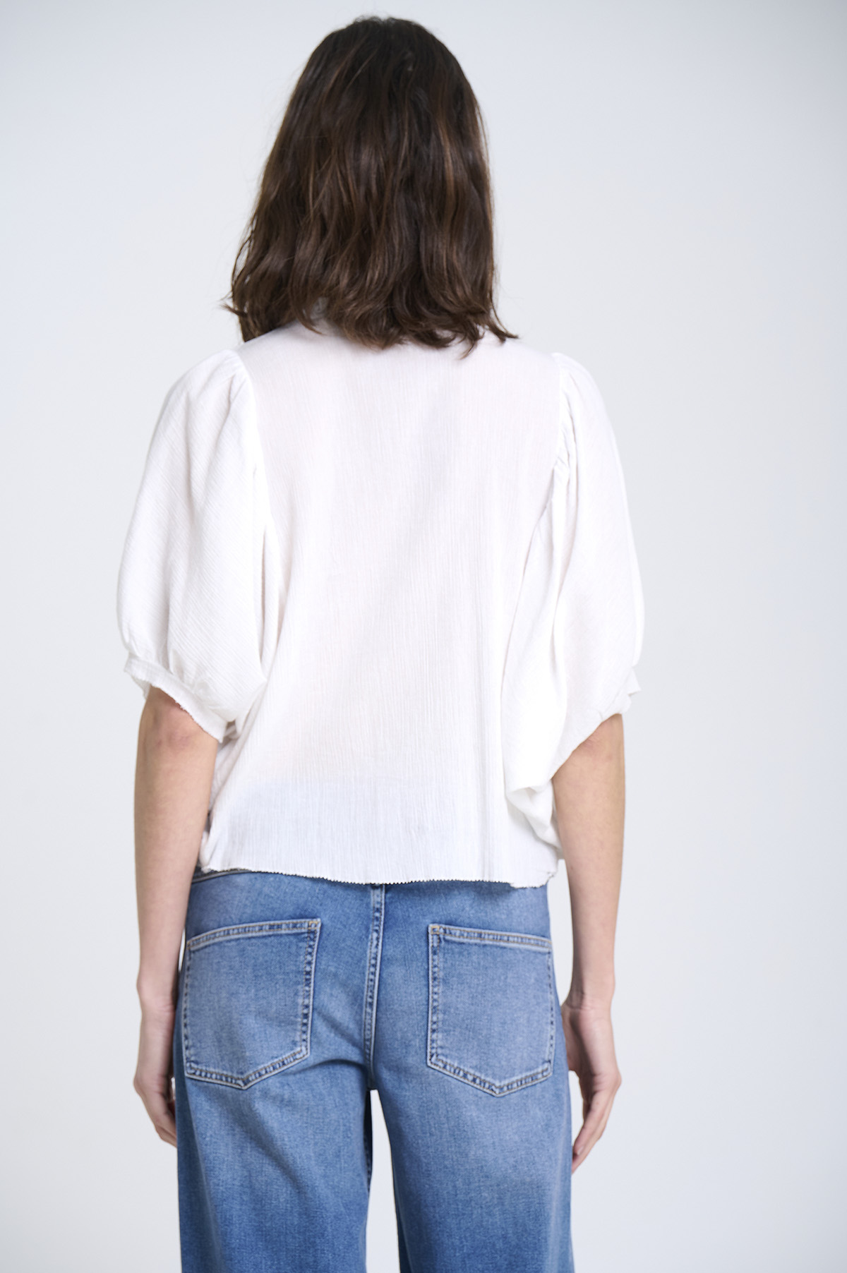 Blusa de bambula y encaje 4