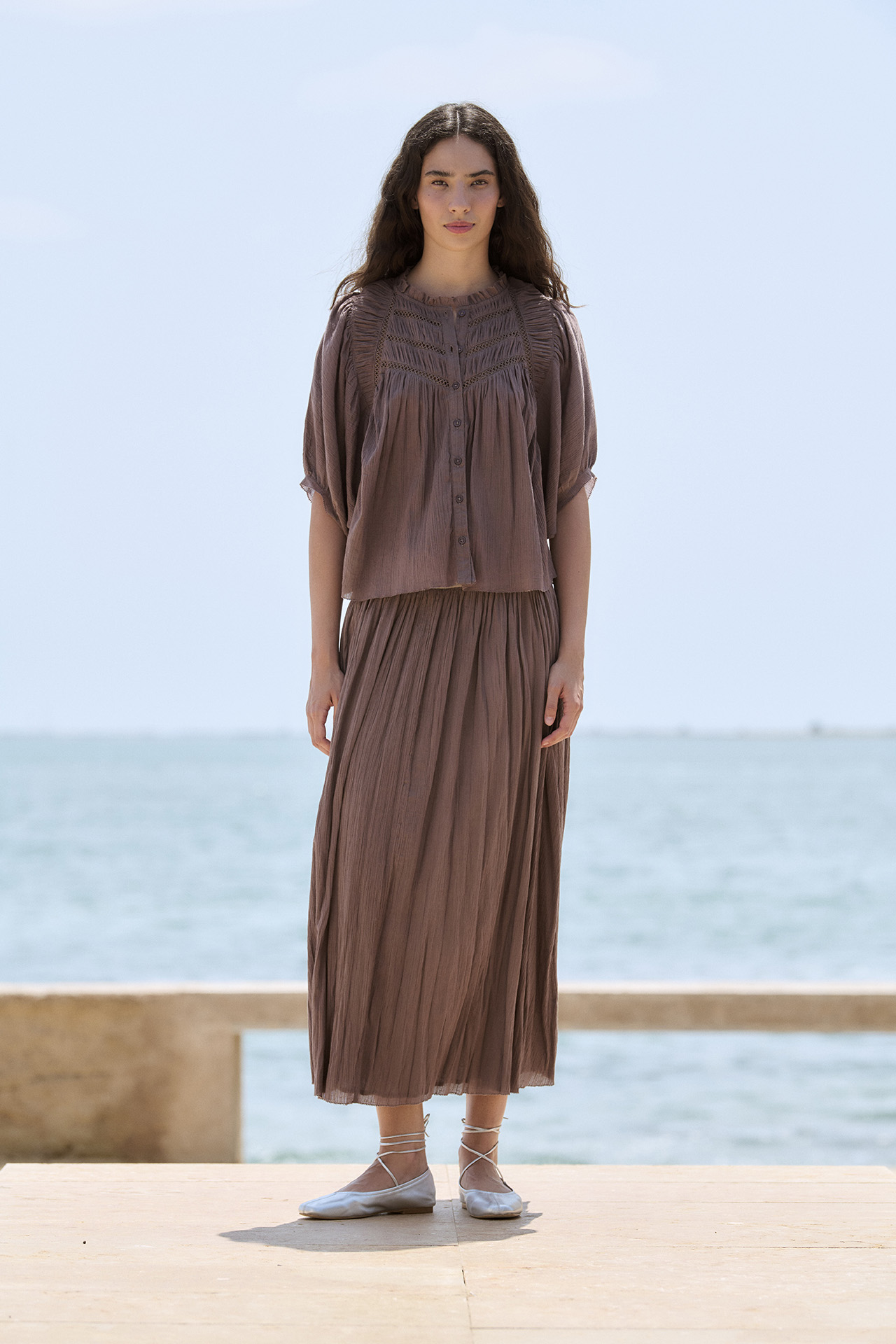 Blusa de bambula y encaje 2