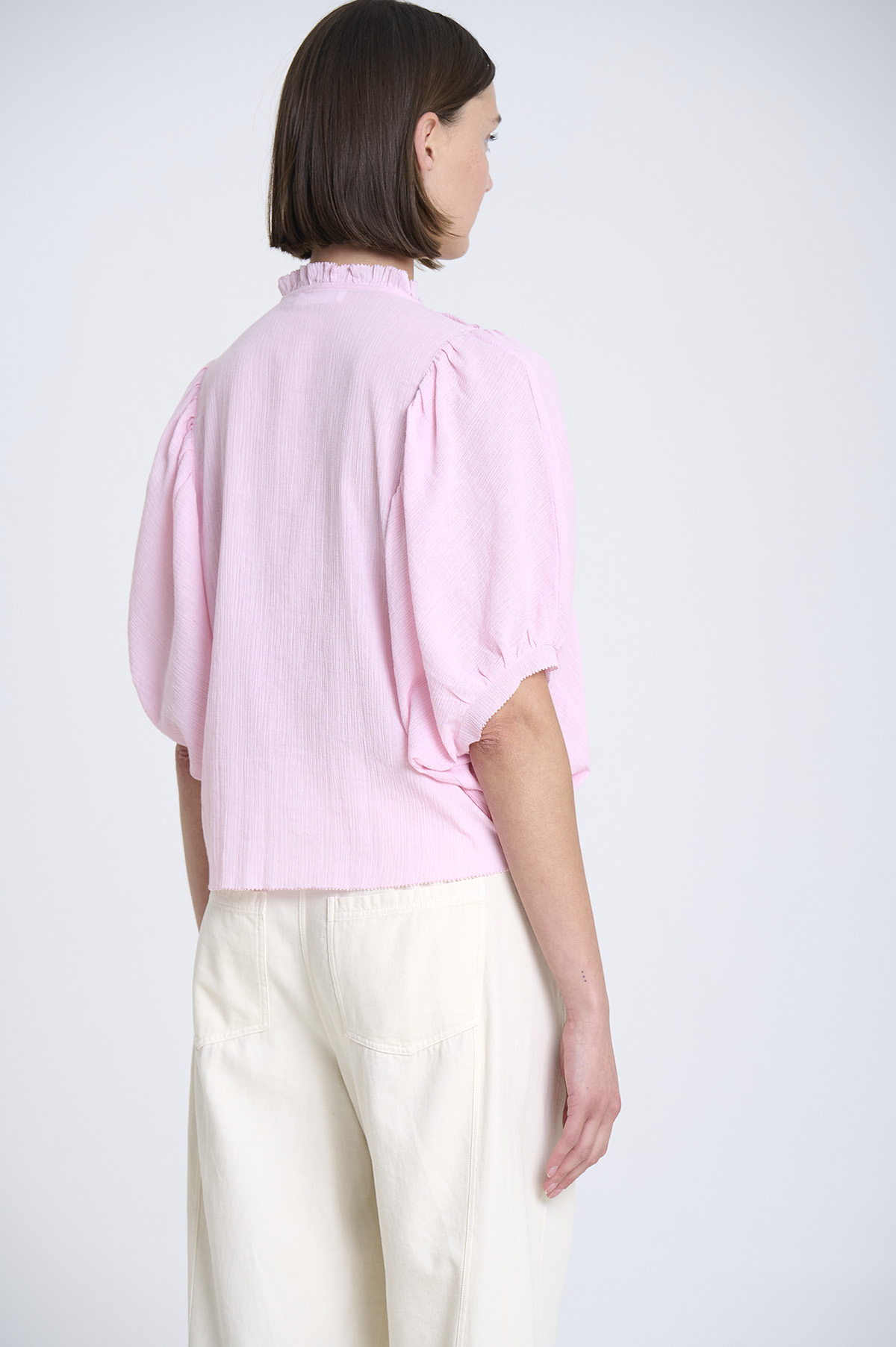 Blusa de bambula y encaje 4