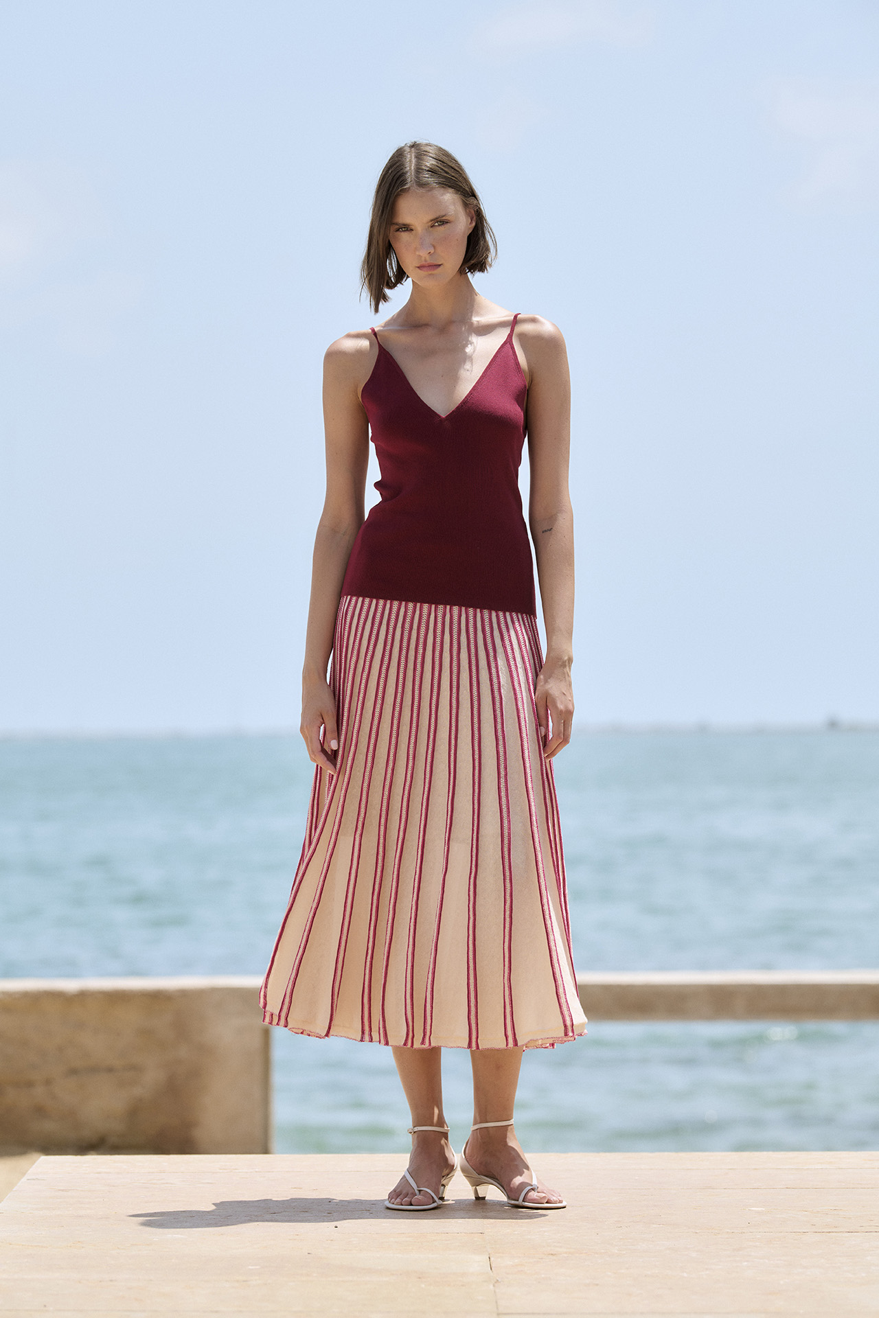 Striped radial knit skirt | ICONIC PIECES