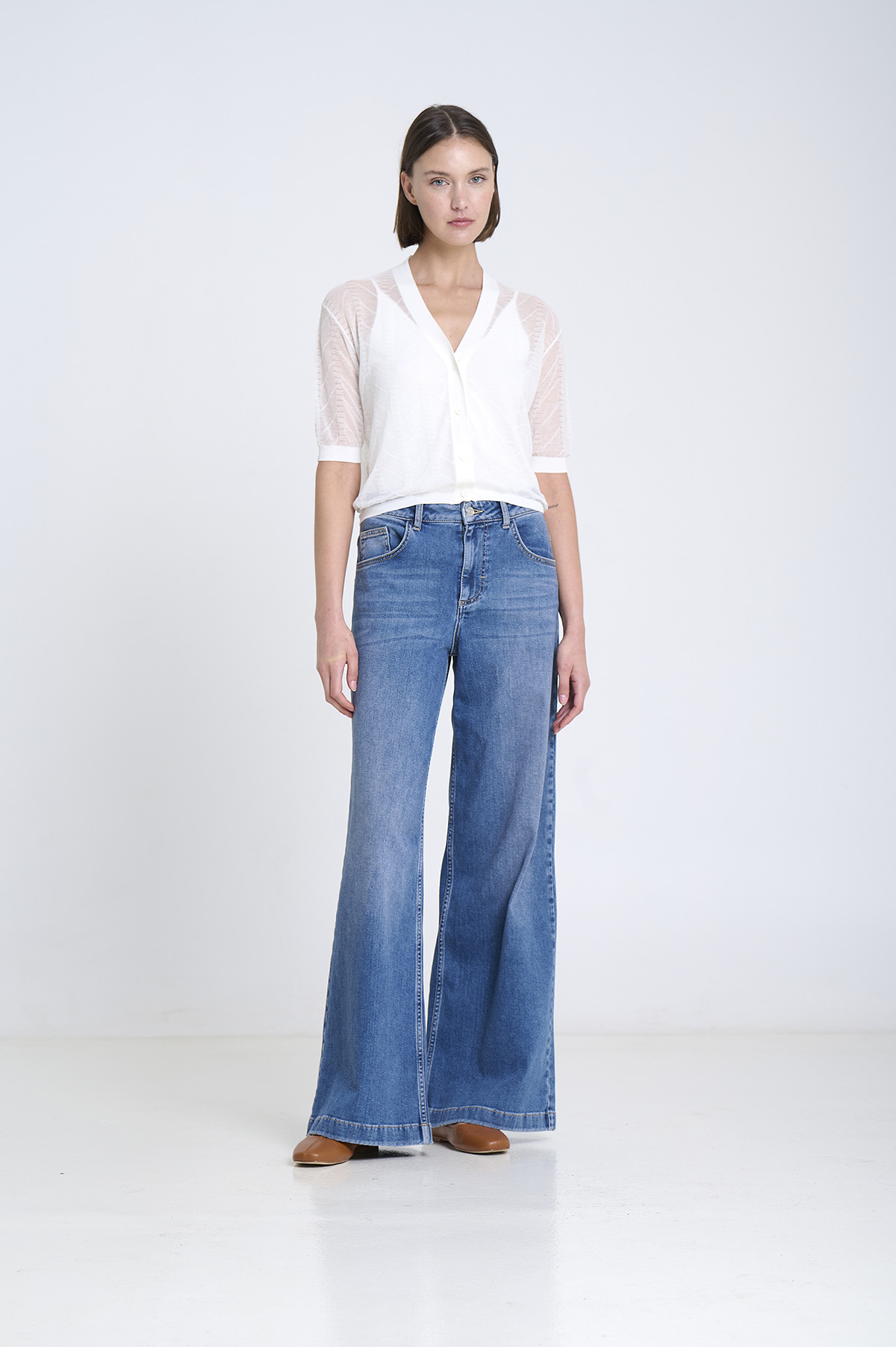 Chaqueta de punto de manga corta