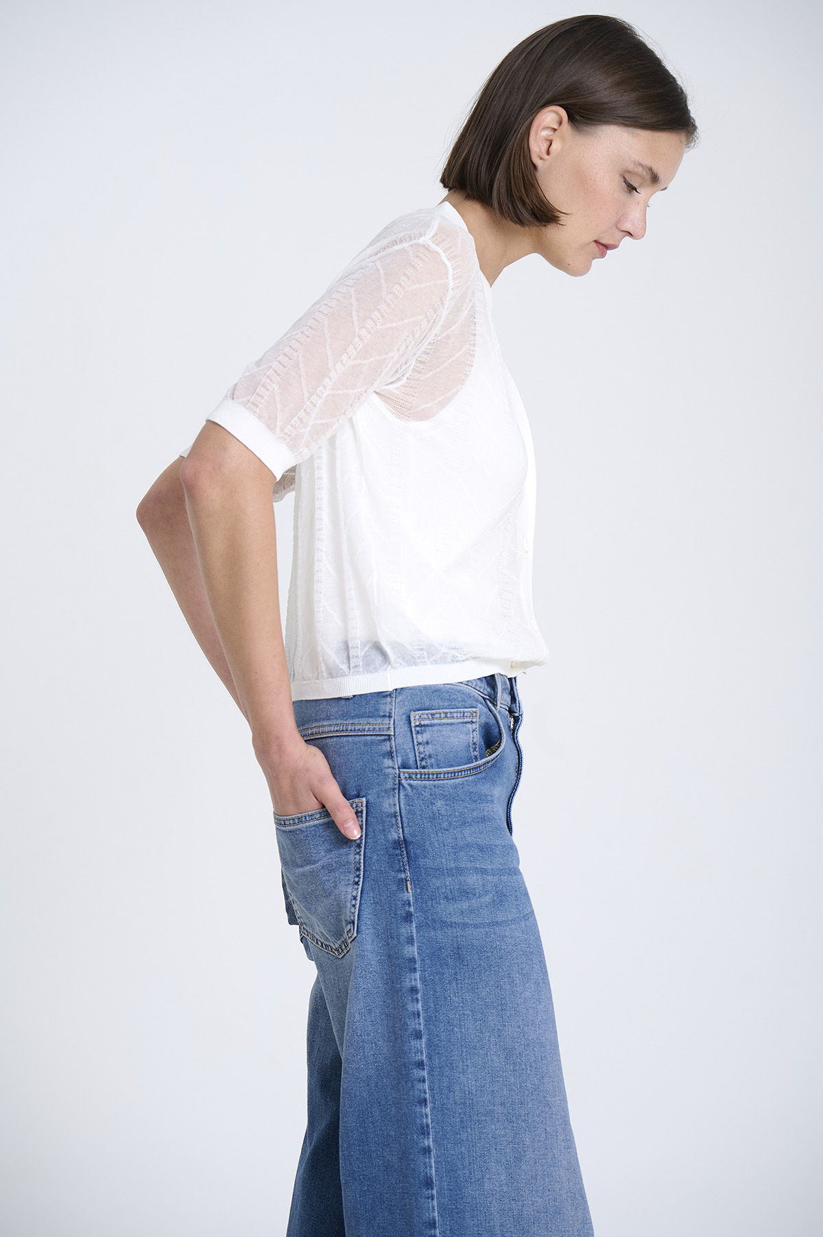 Chaqueta de punto de manga corta 3