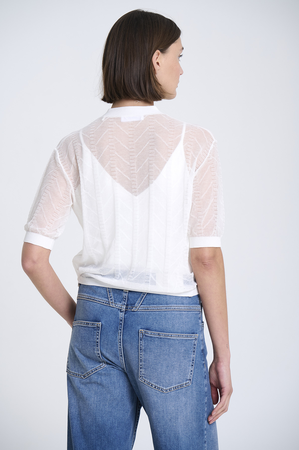 Chaqueta de punto de manga corta 4