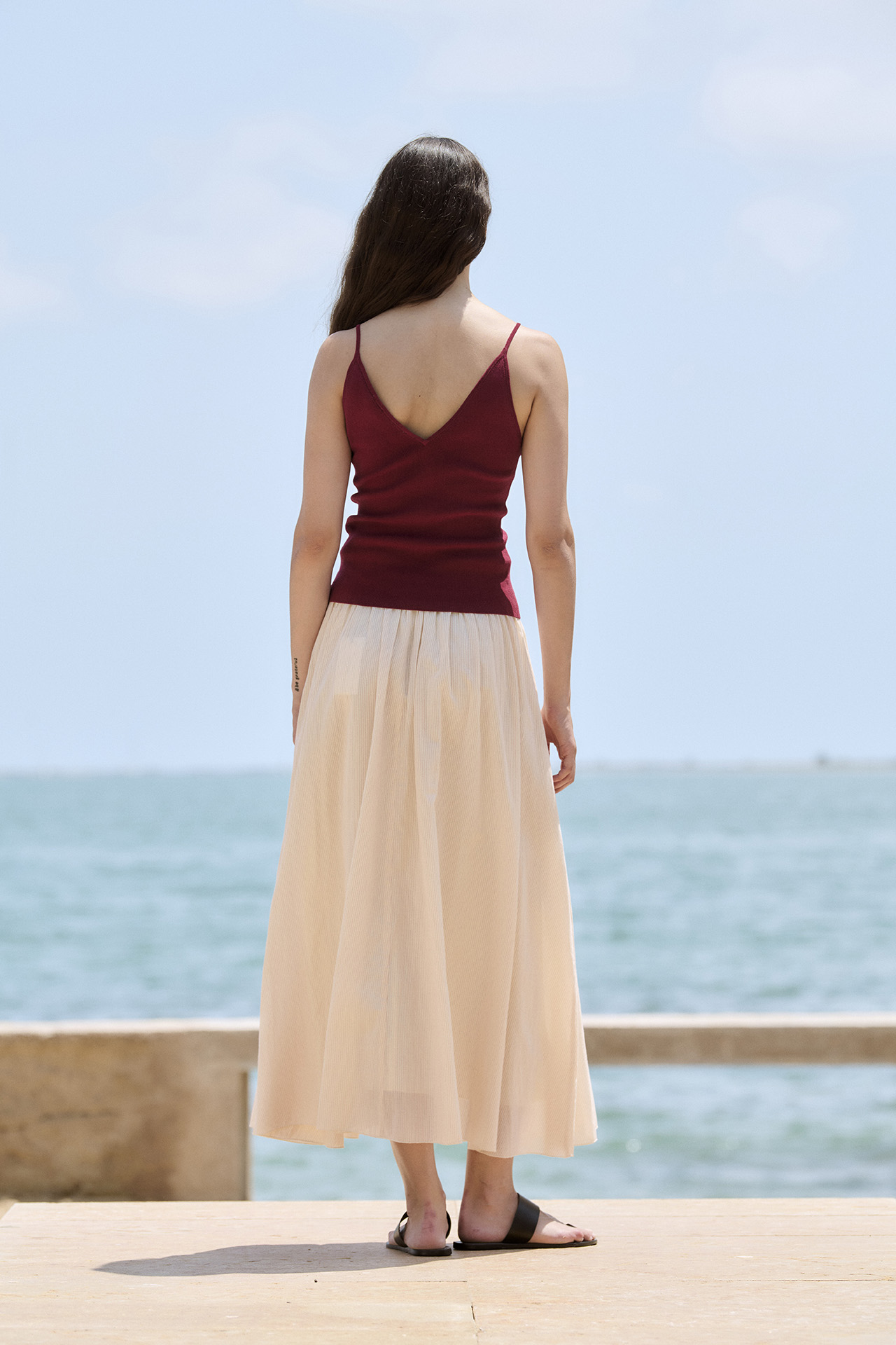 Falda midi mil rayas 1