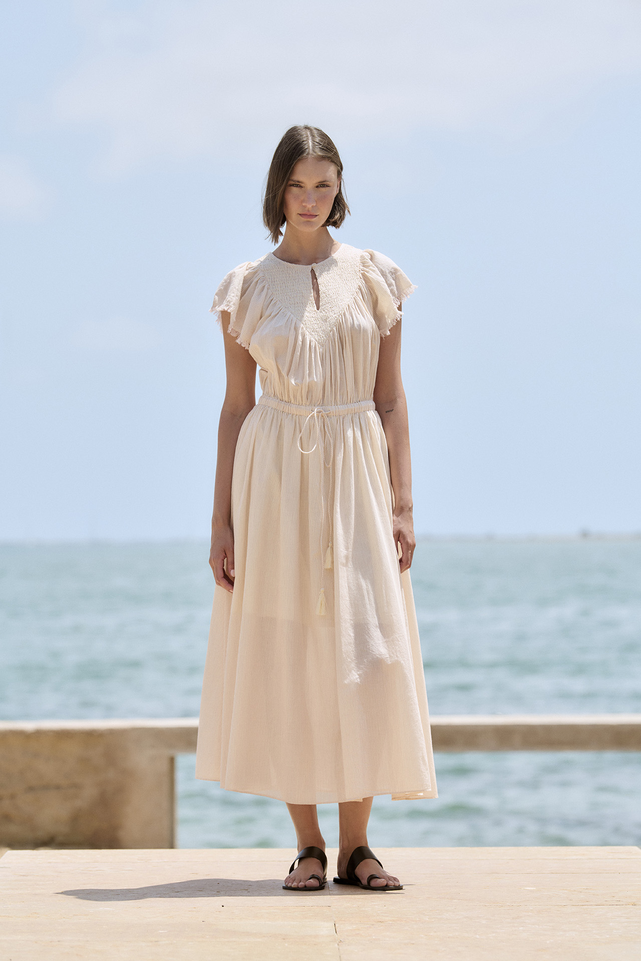 Vestido midi mil rayas