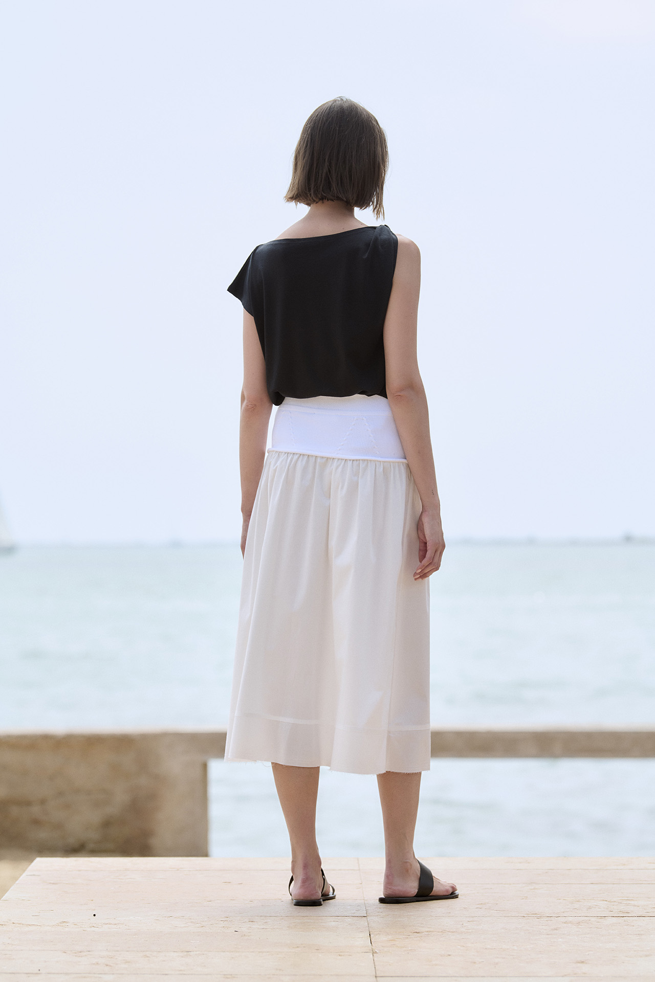 Falda combinada popelín y punto | ICONIC PIECES 3