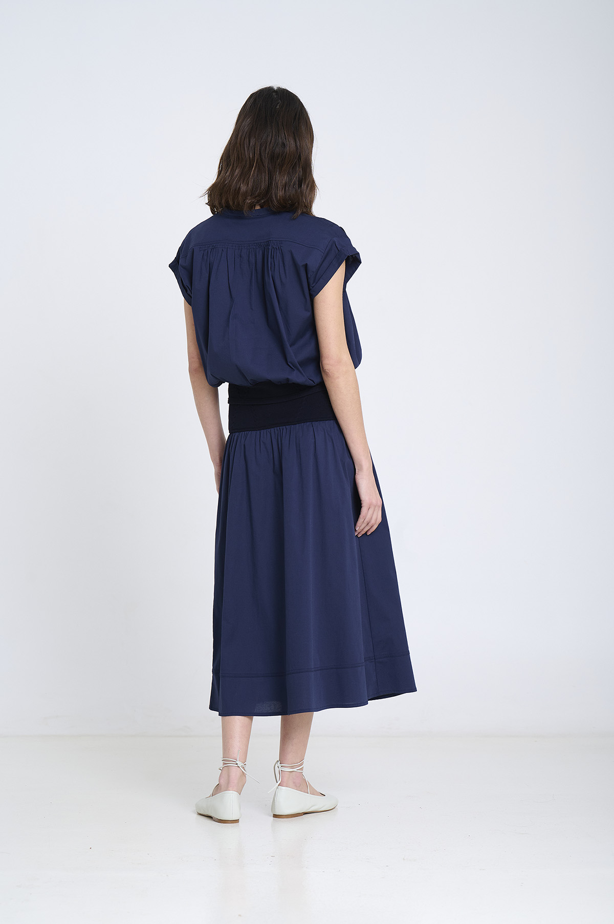 Mixed poplin and knit skirt | ICONIC PIECES 3