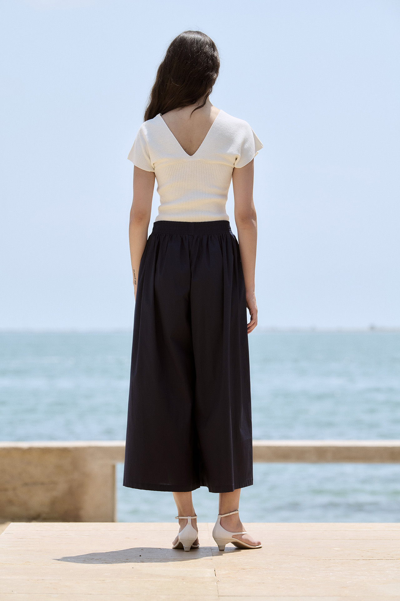 Falda pantalón de popelín 1