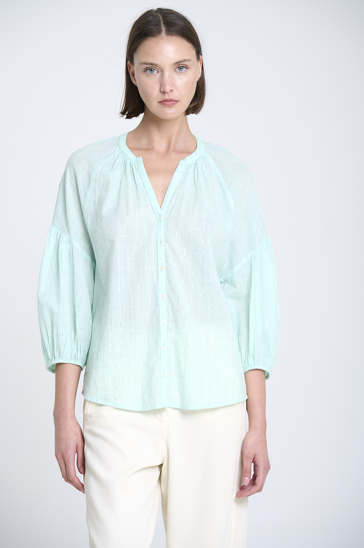 Lurex-Detail Blouse