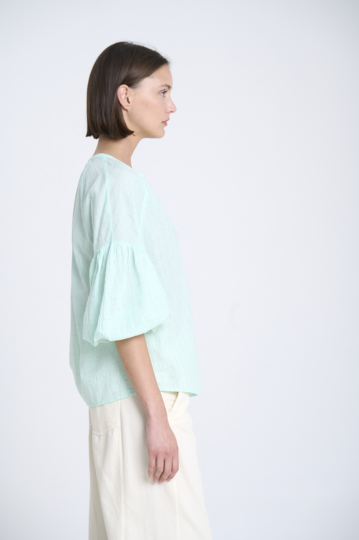 Lurex-Detail Blouse 1