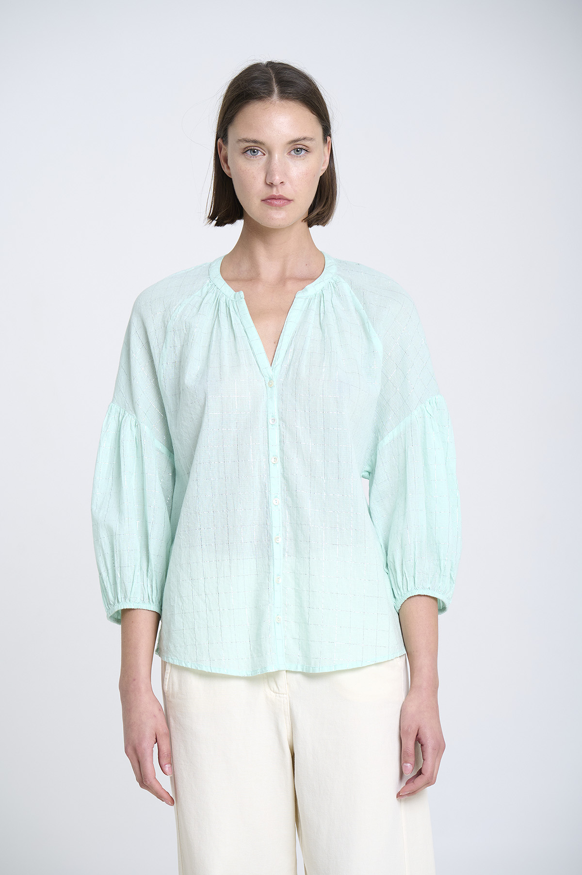 Lurex-Detail Blouse 3