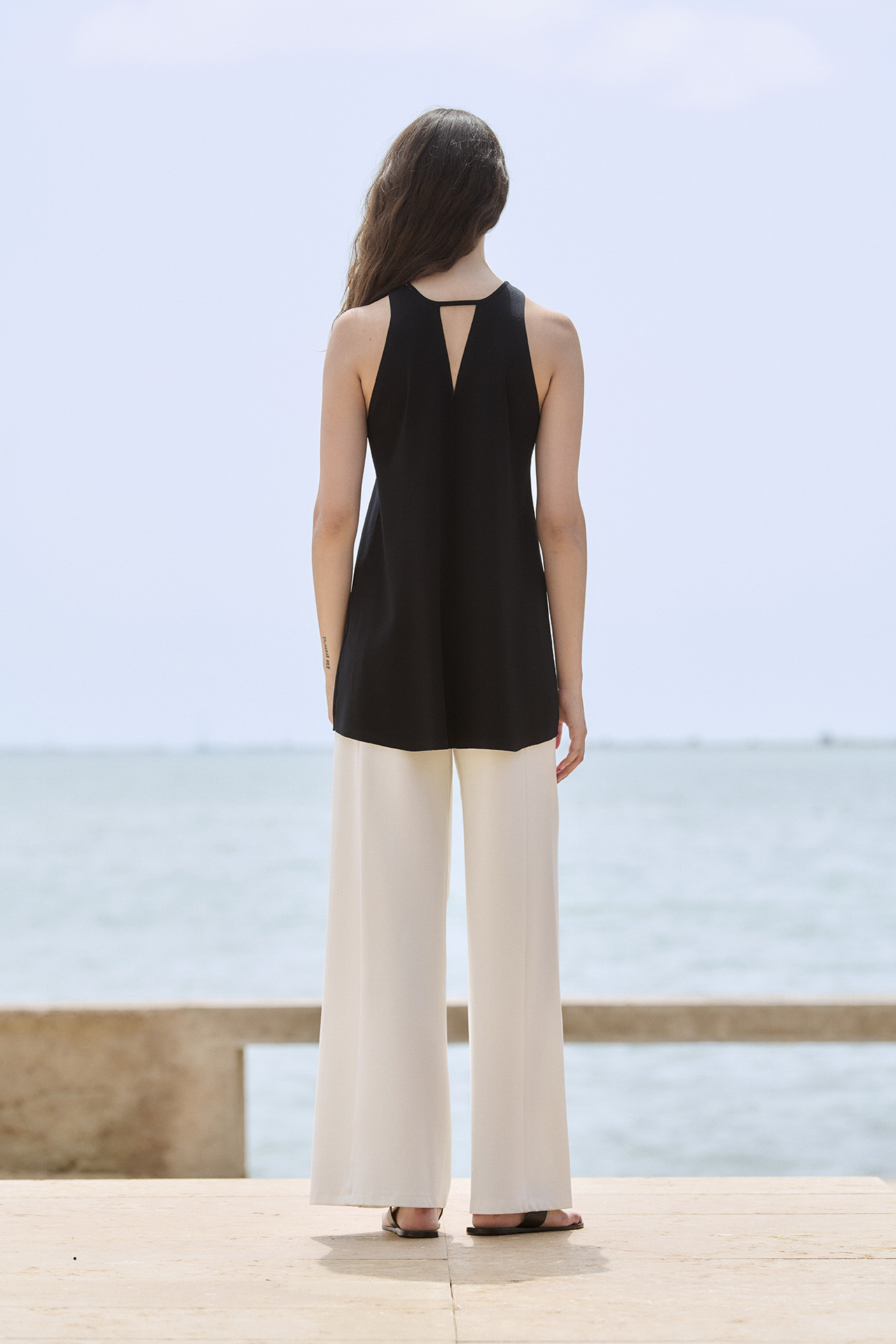 Top largo escote halter 2