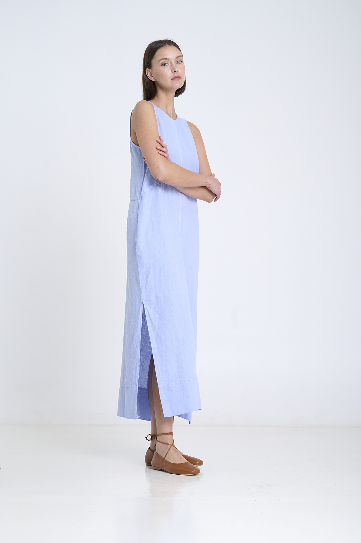 Long Linen Dress 1