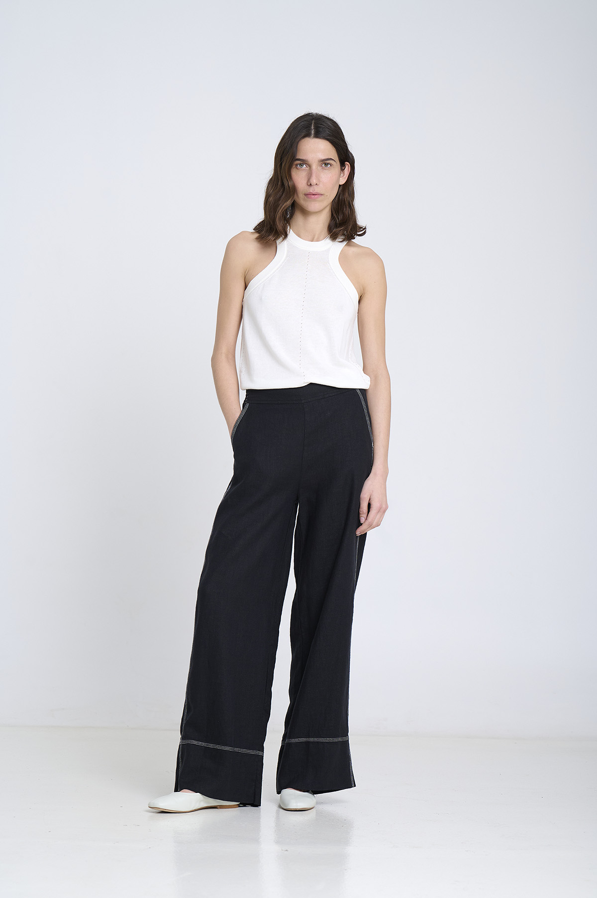 Straight Linen Pants