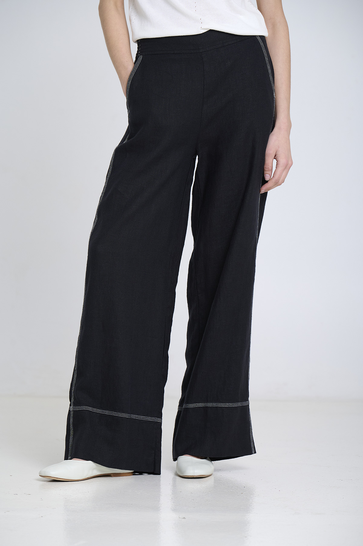 Straight Linen Pants 1