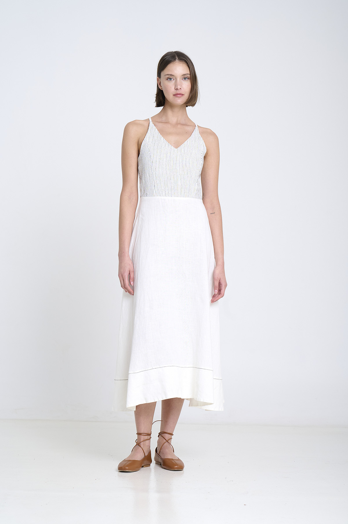 Linen Dress with Multiway Straps