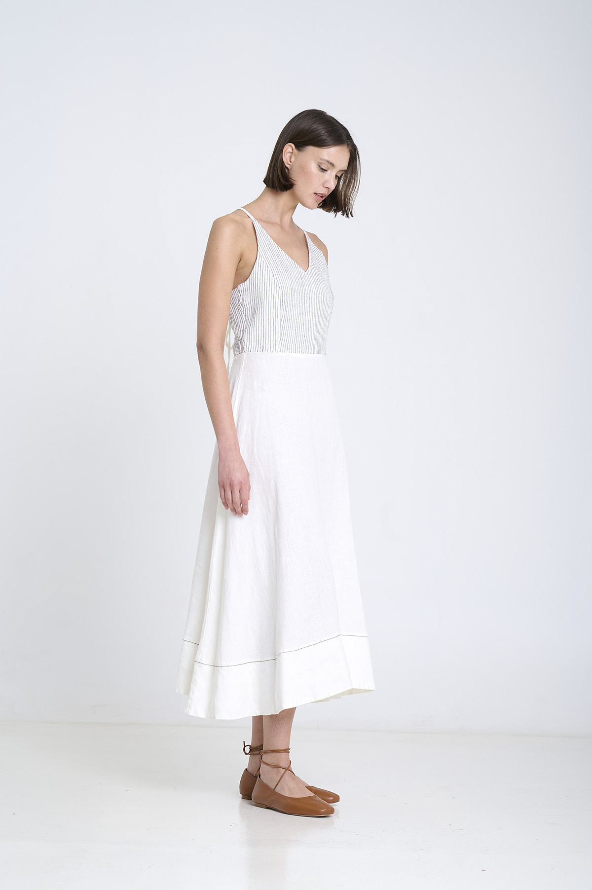 Linen Dress with Multiway Straps 1