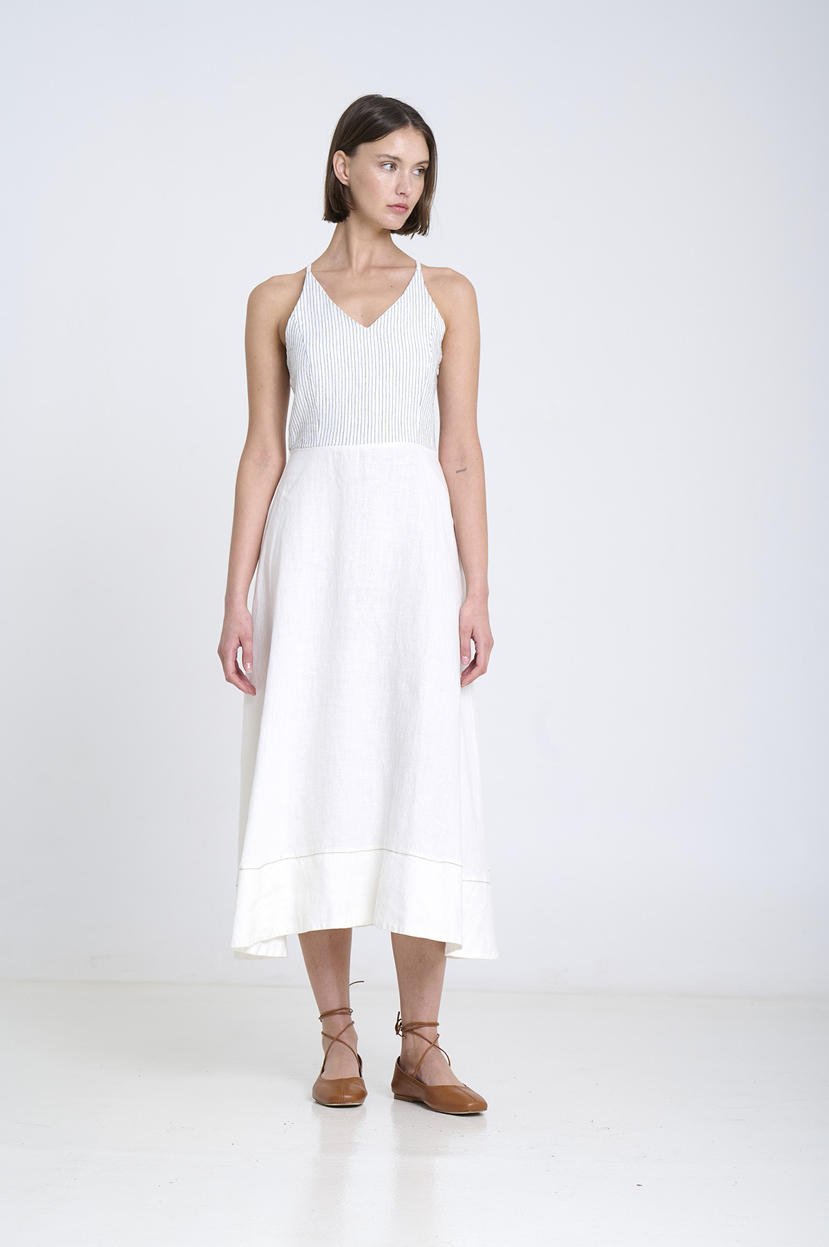 Linen Dress with Multiway Straps 3