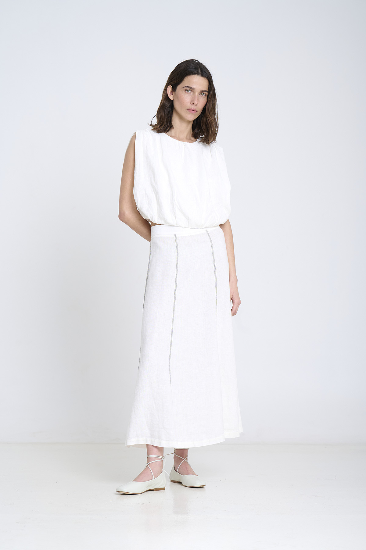 Midi Linen Skirt