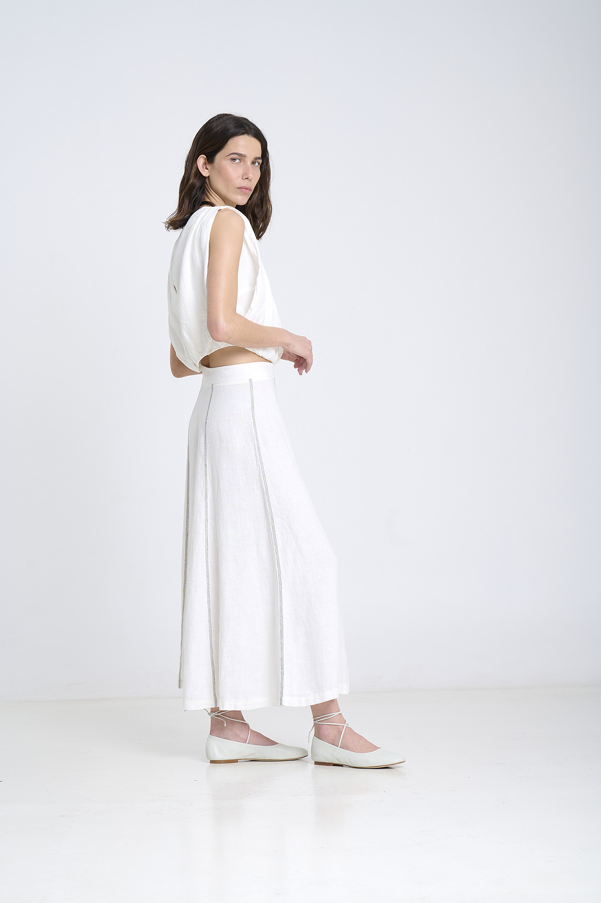 Midi Linen Skirt 2
