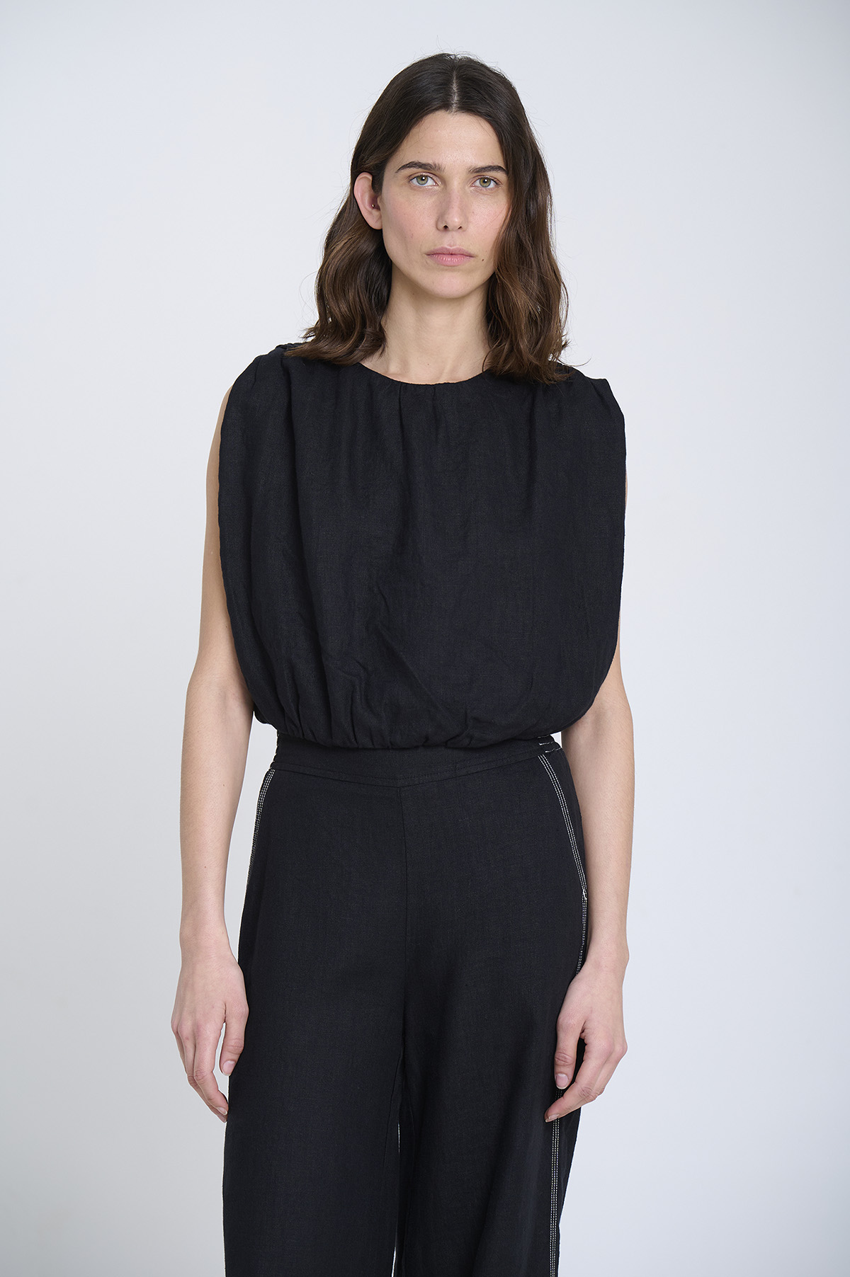 Puffed Linen Top 1