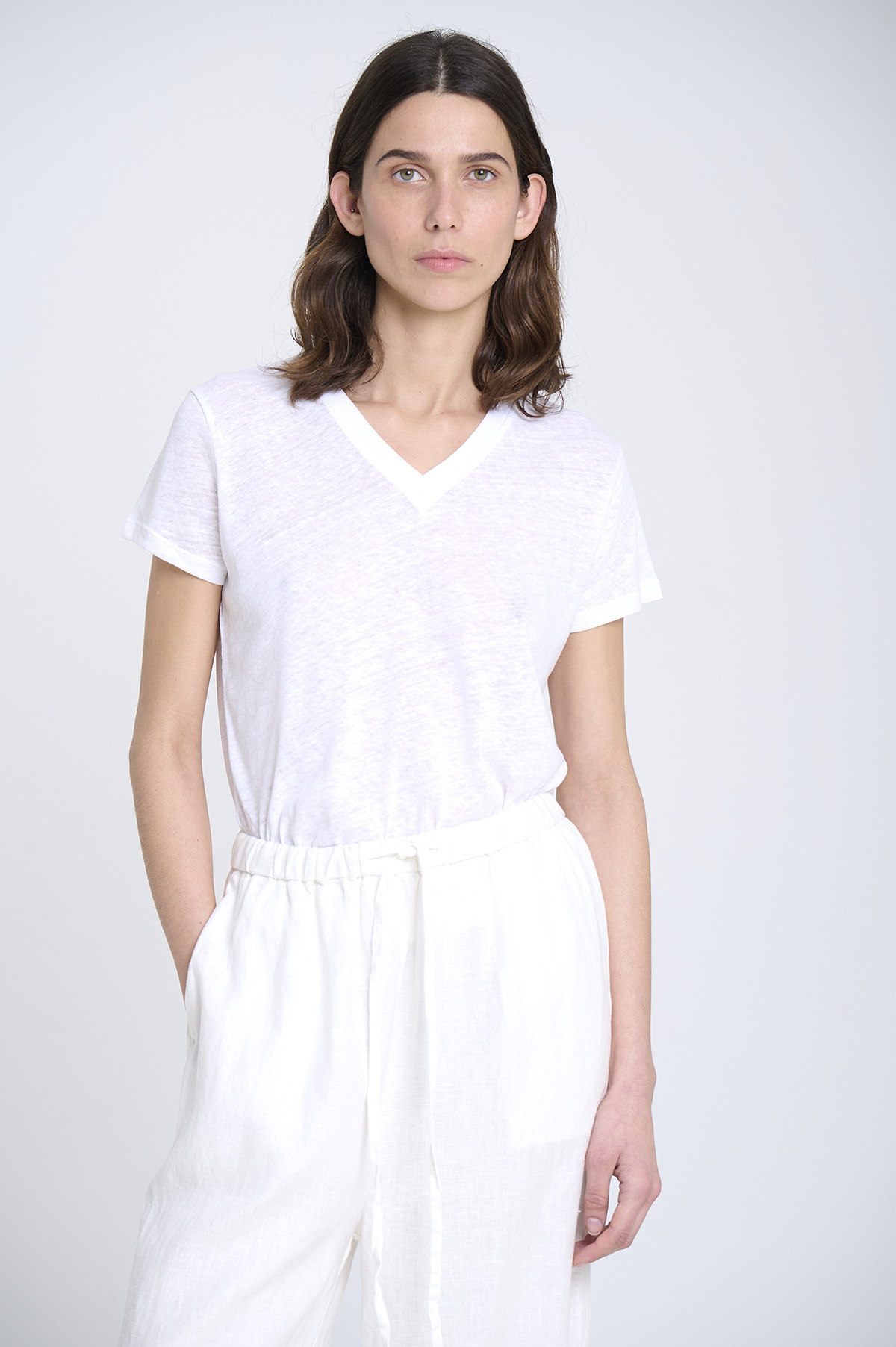 V-Neck Short Sleeve T-Shirt 1