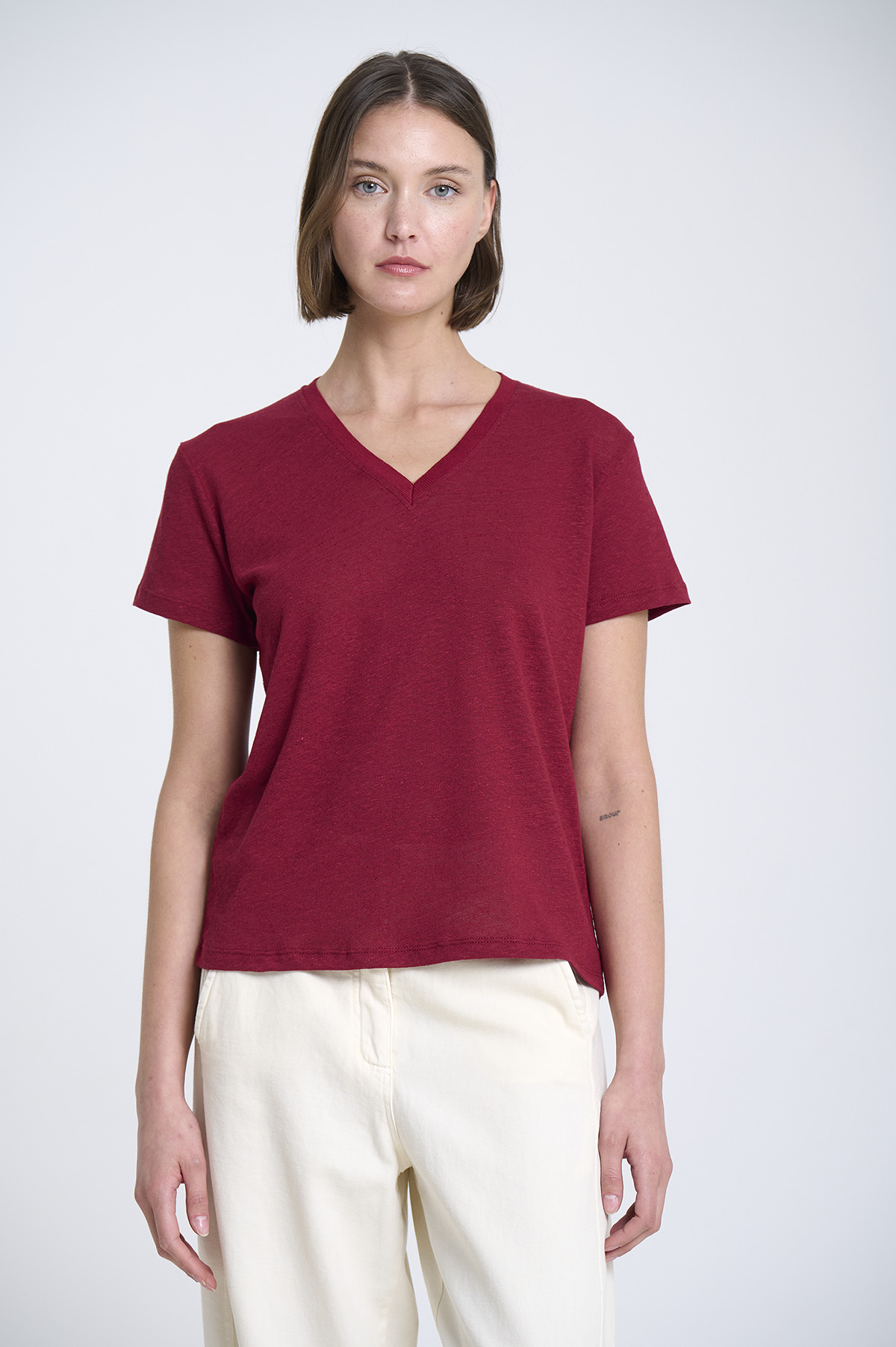 V-Neck Short Sleeve T-Shirt 2