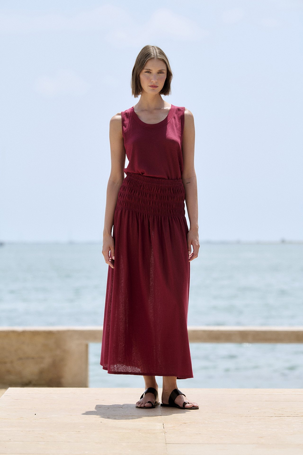 Top de punto circular