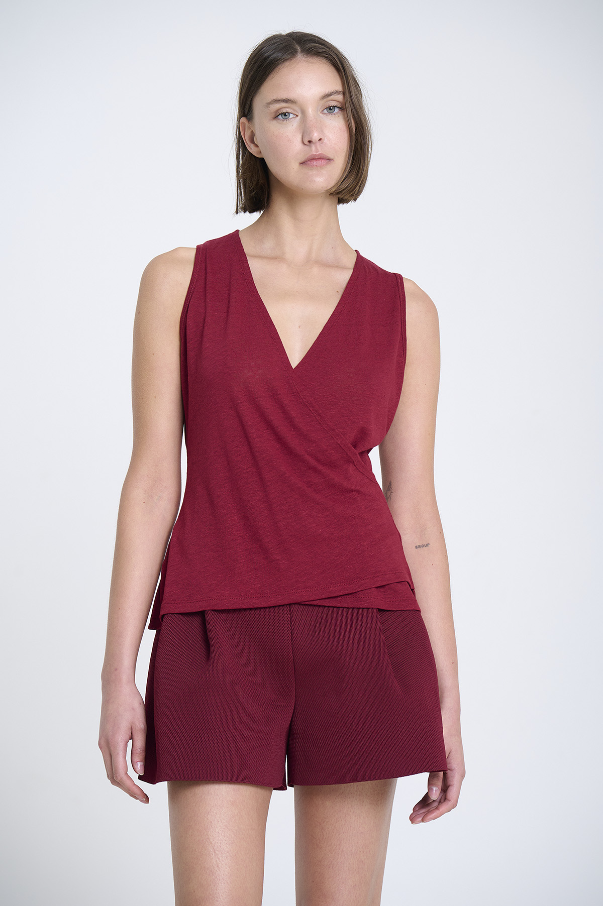 Cross-Over Circular Knit Top 1