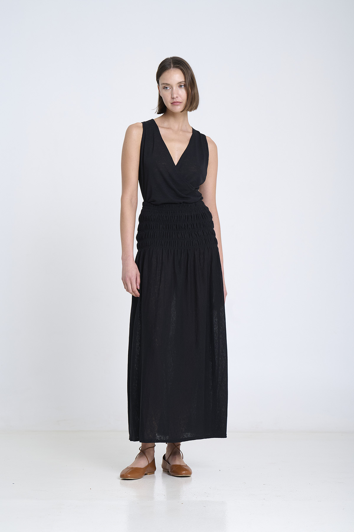 Cross-Over Circular Knit Top