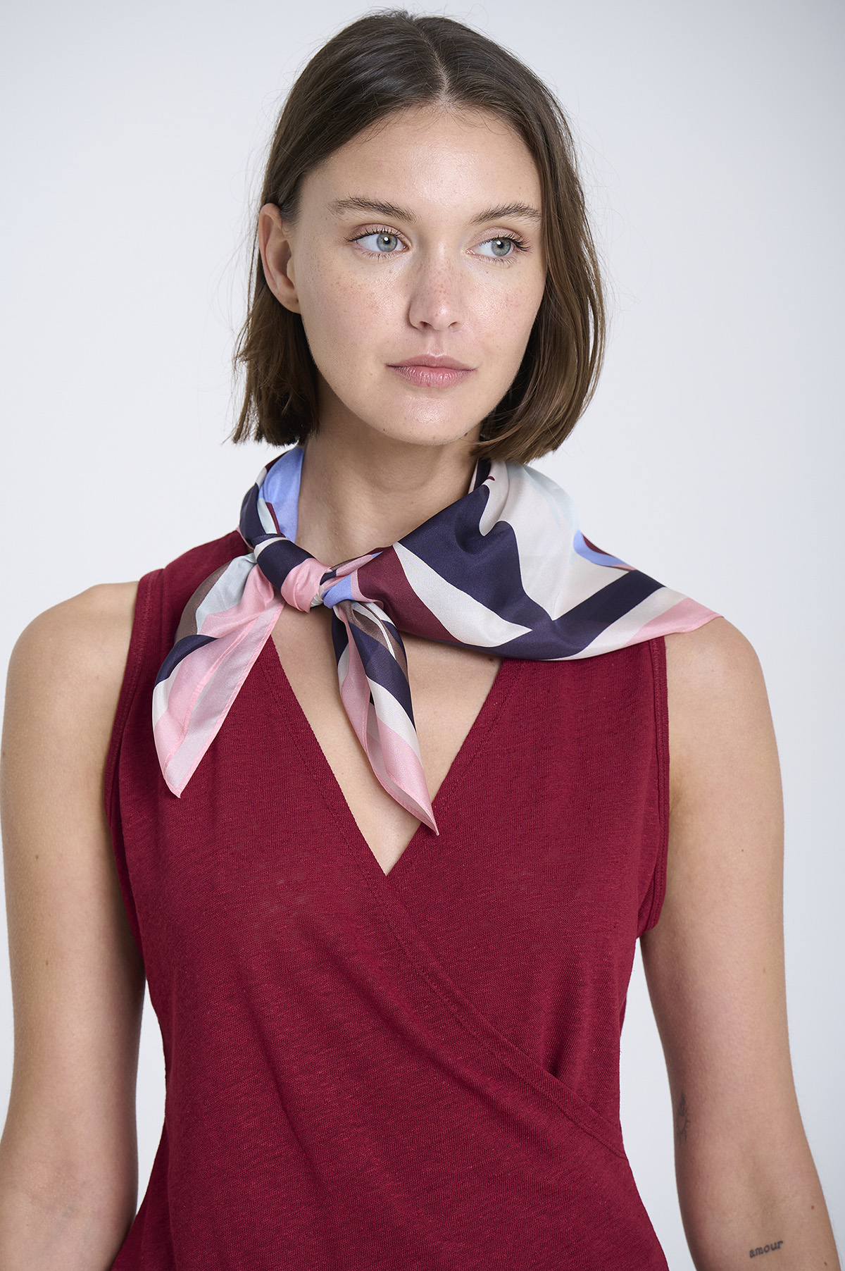 Light habotai silk scarf