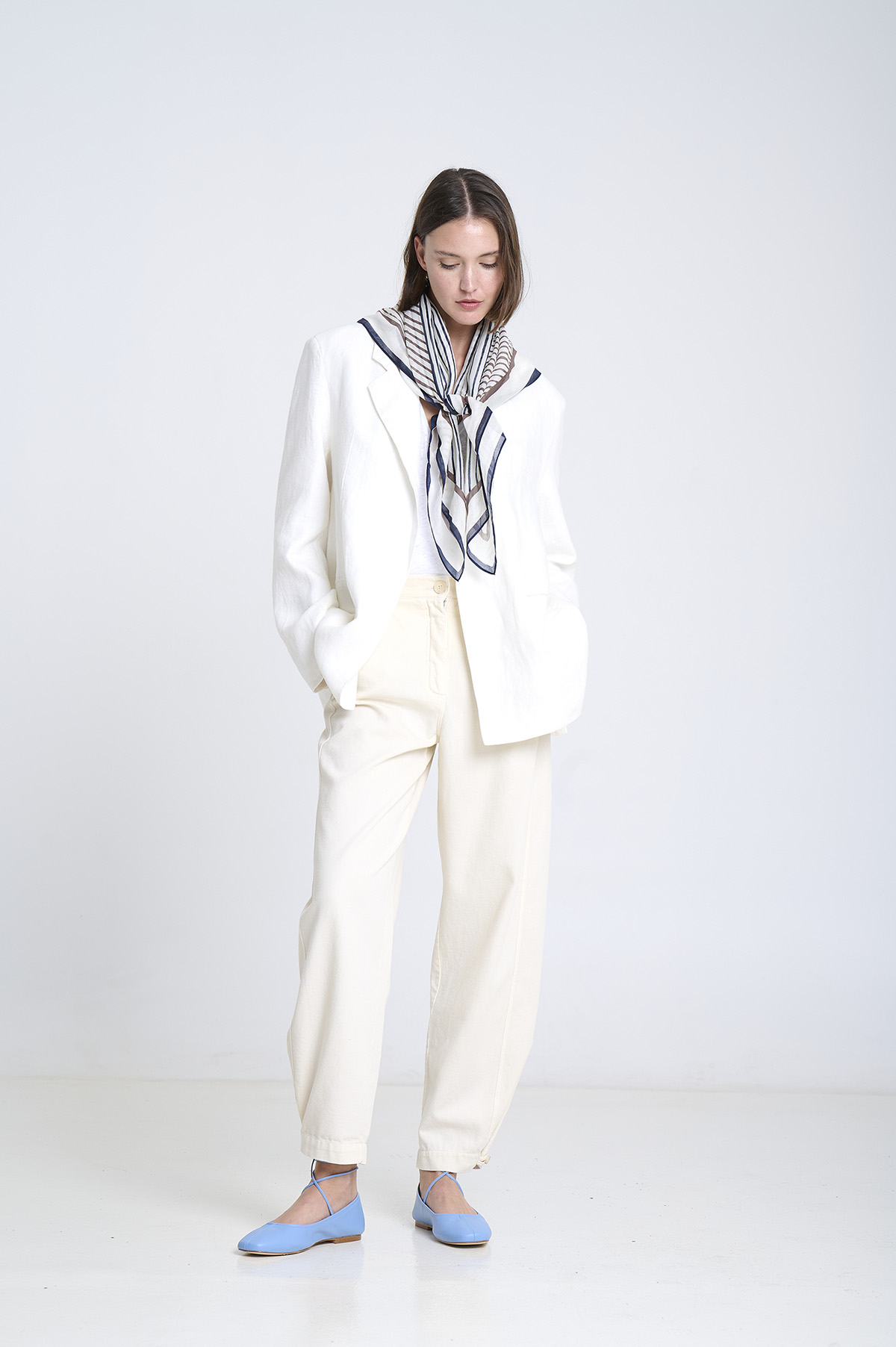 Light cotton voile scarf 9