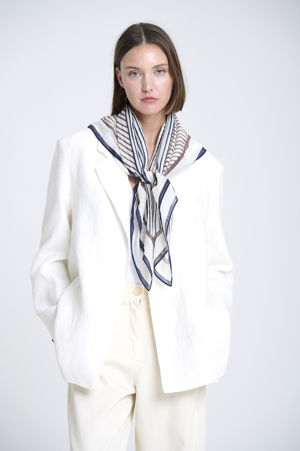 Light cotton voile scarf 10