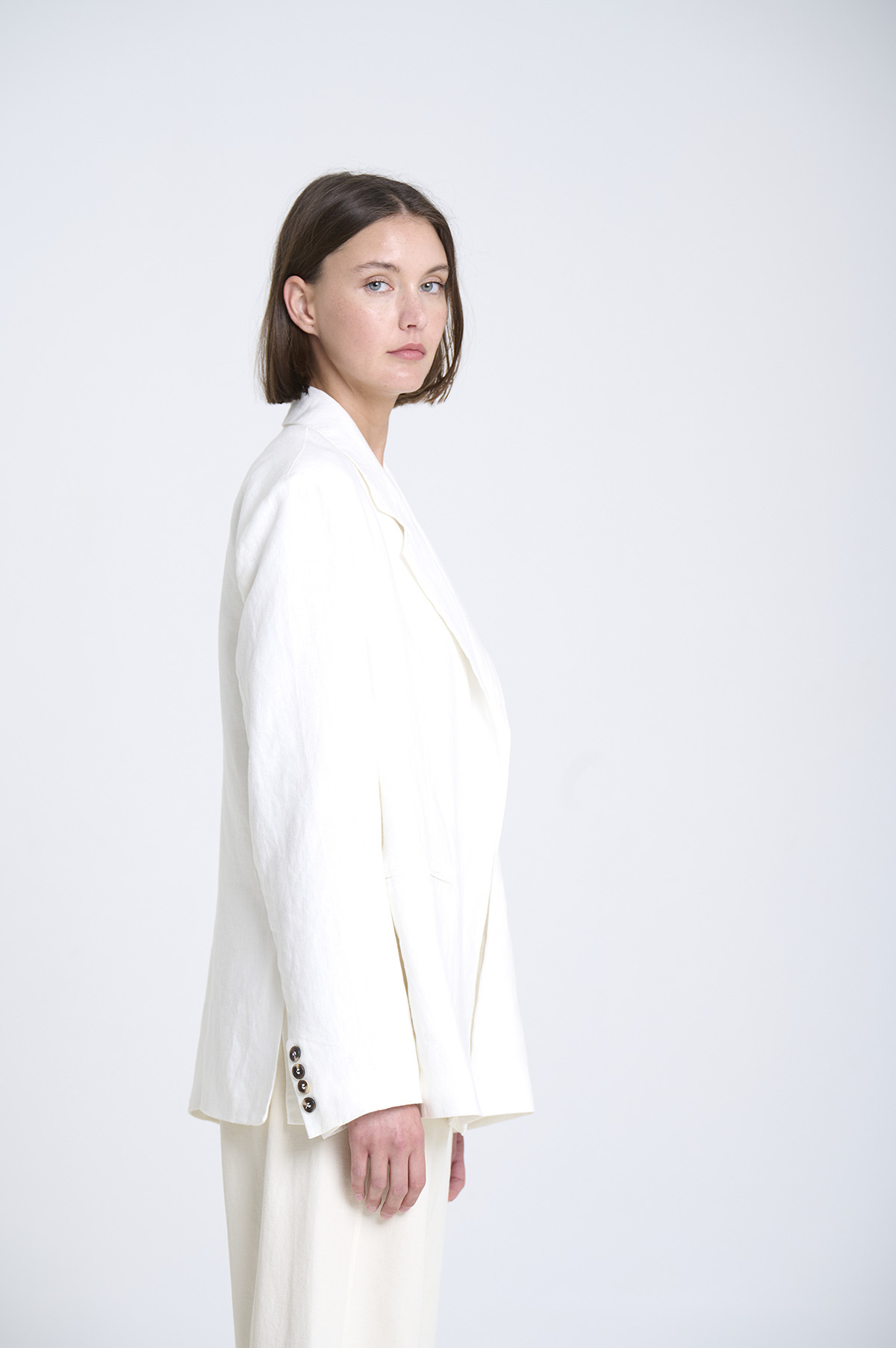 Linen straigt-cut blazer 2