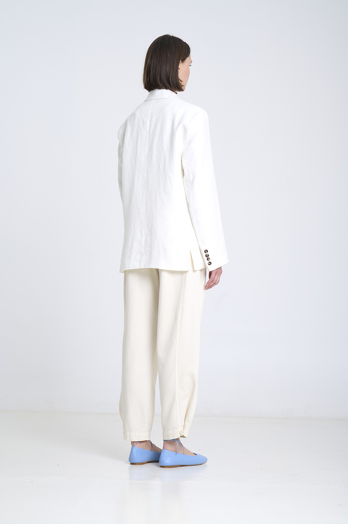 Linen straigt-cut blazer 3