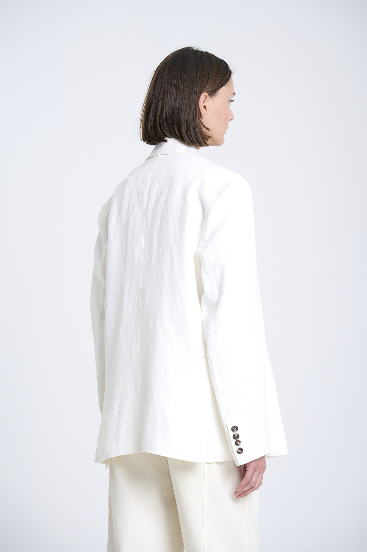 Linen straigt-cut blazer 4