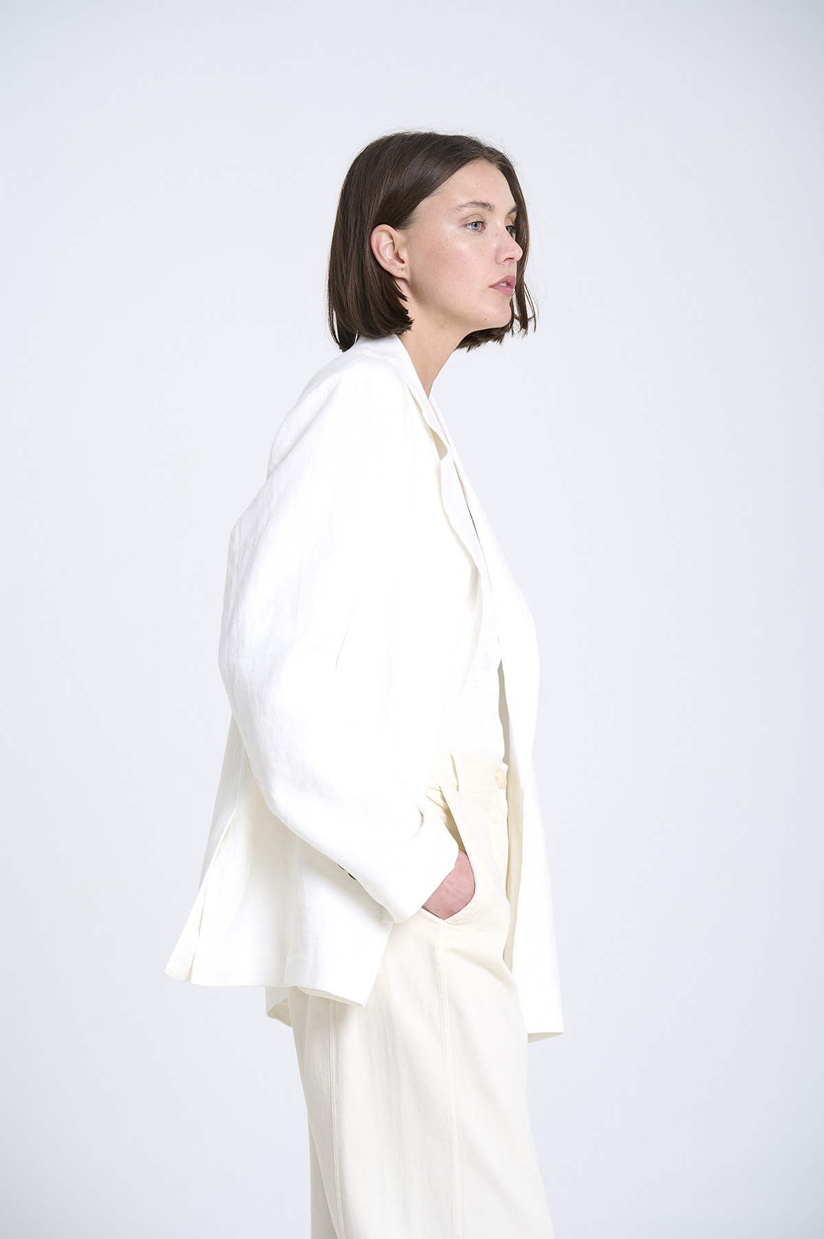 Linen straigt-cut blazer 5