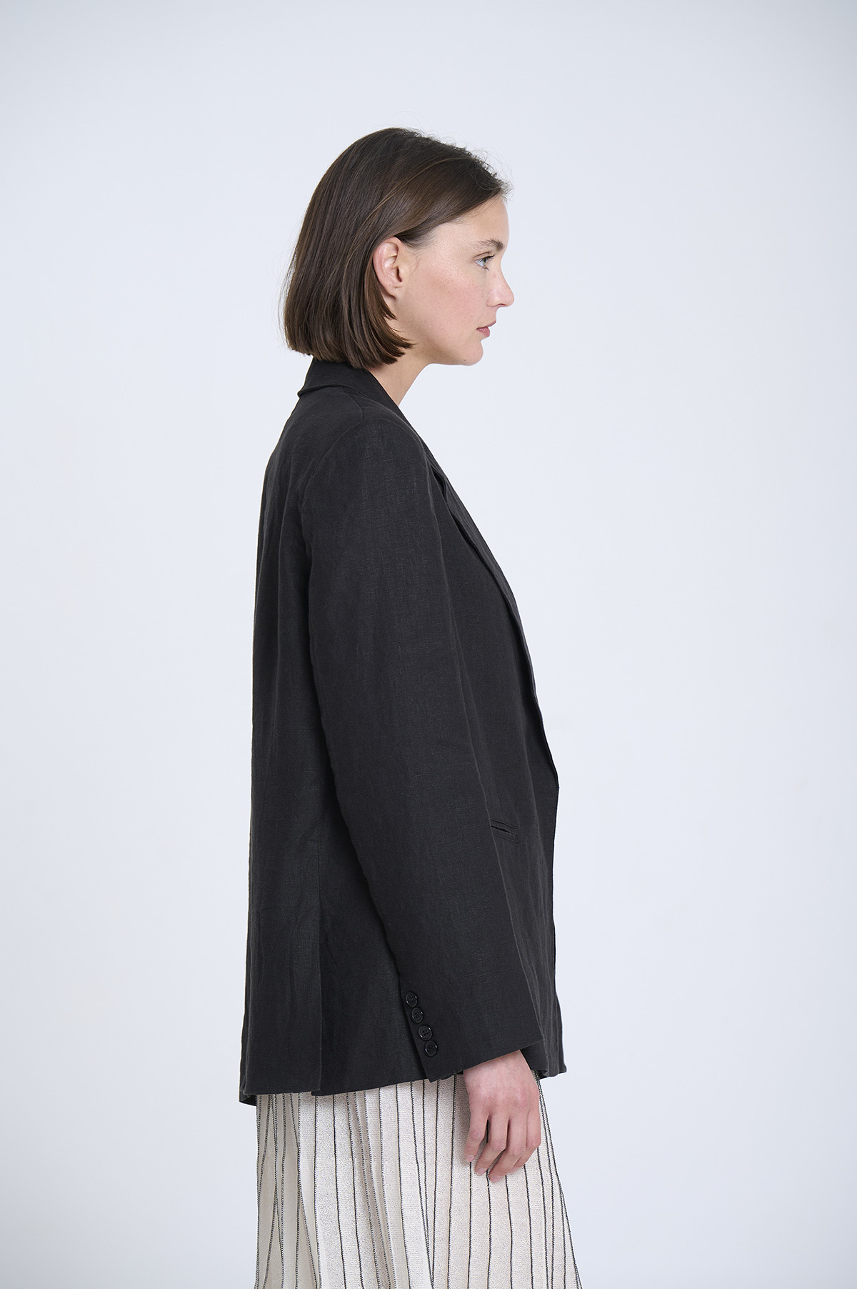Linen straigt-cut blazer 2