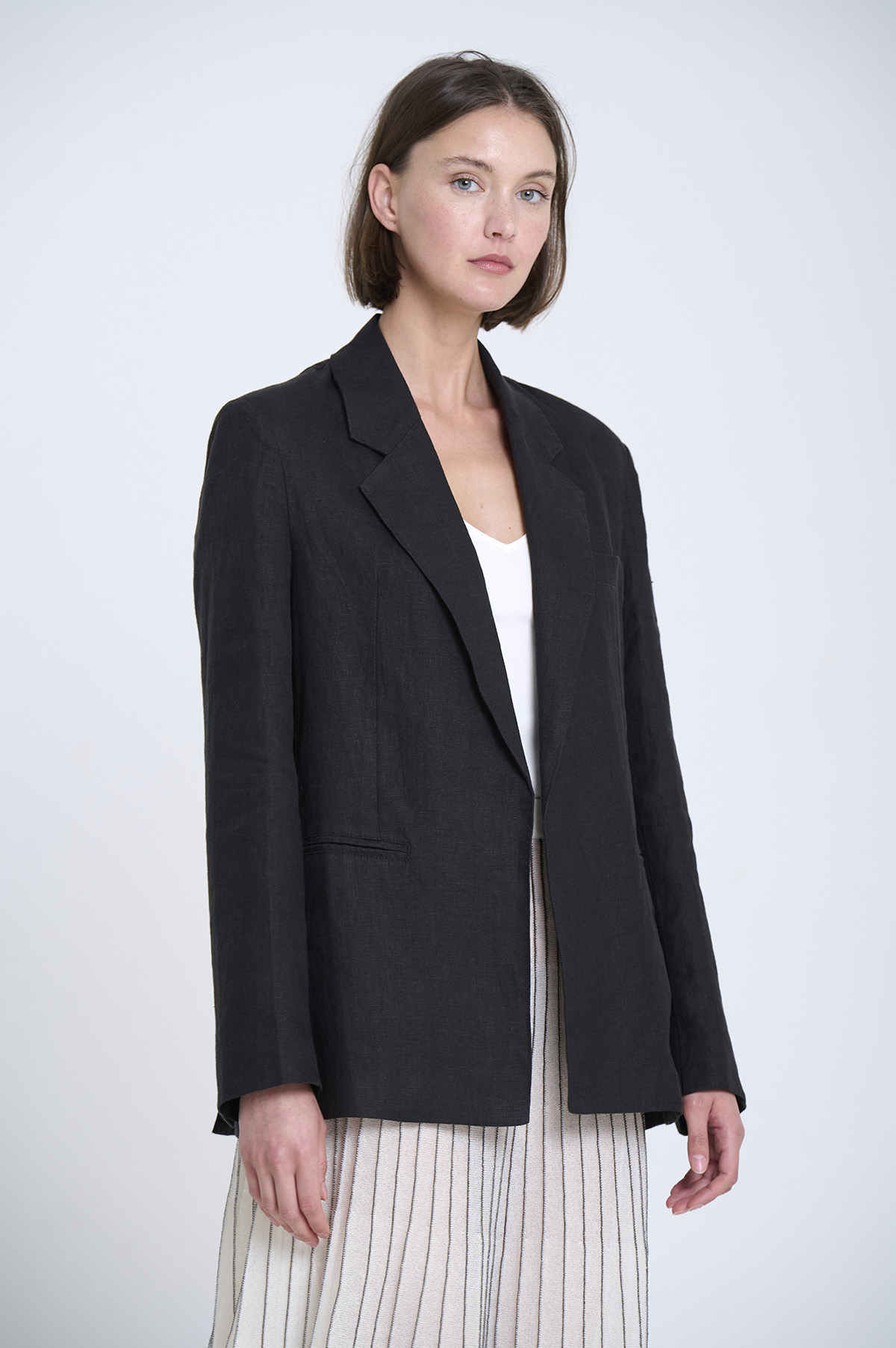Linen straigt-cut blazer 3