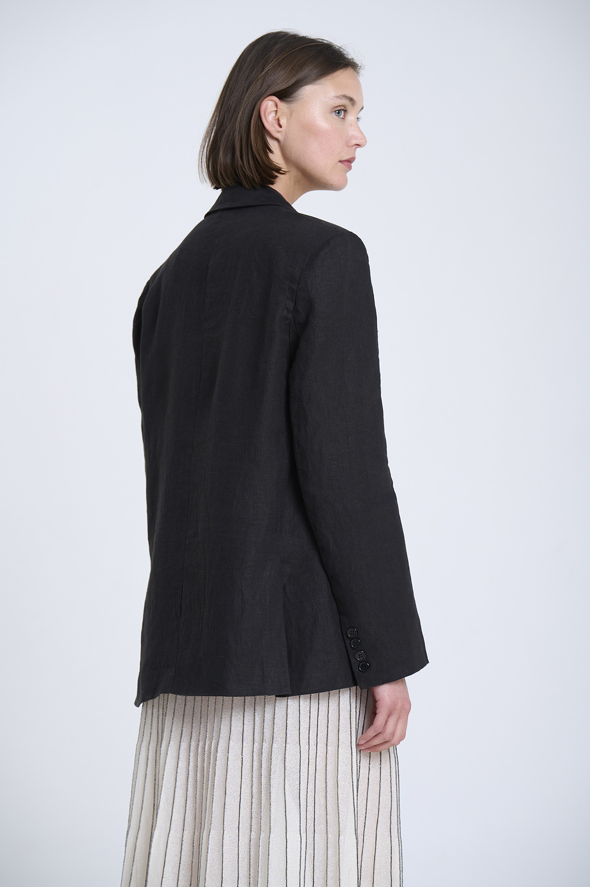 Linen straigt-cut blazer 4
