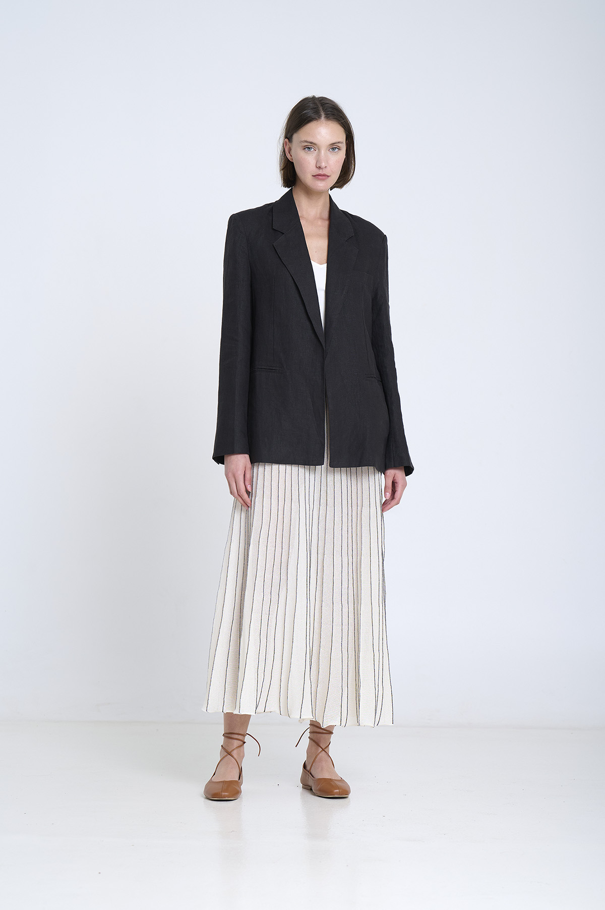 Linen straigt-cut blazer 5