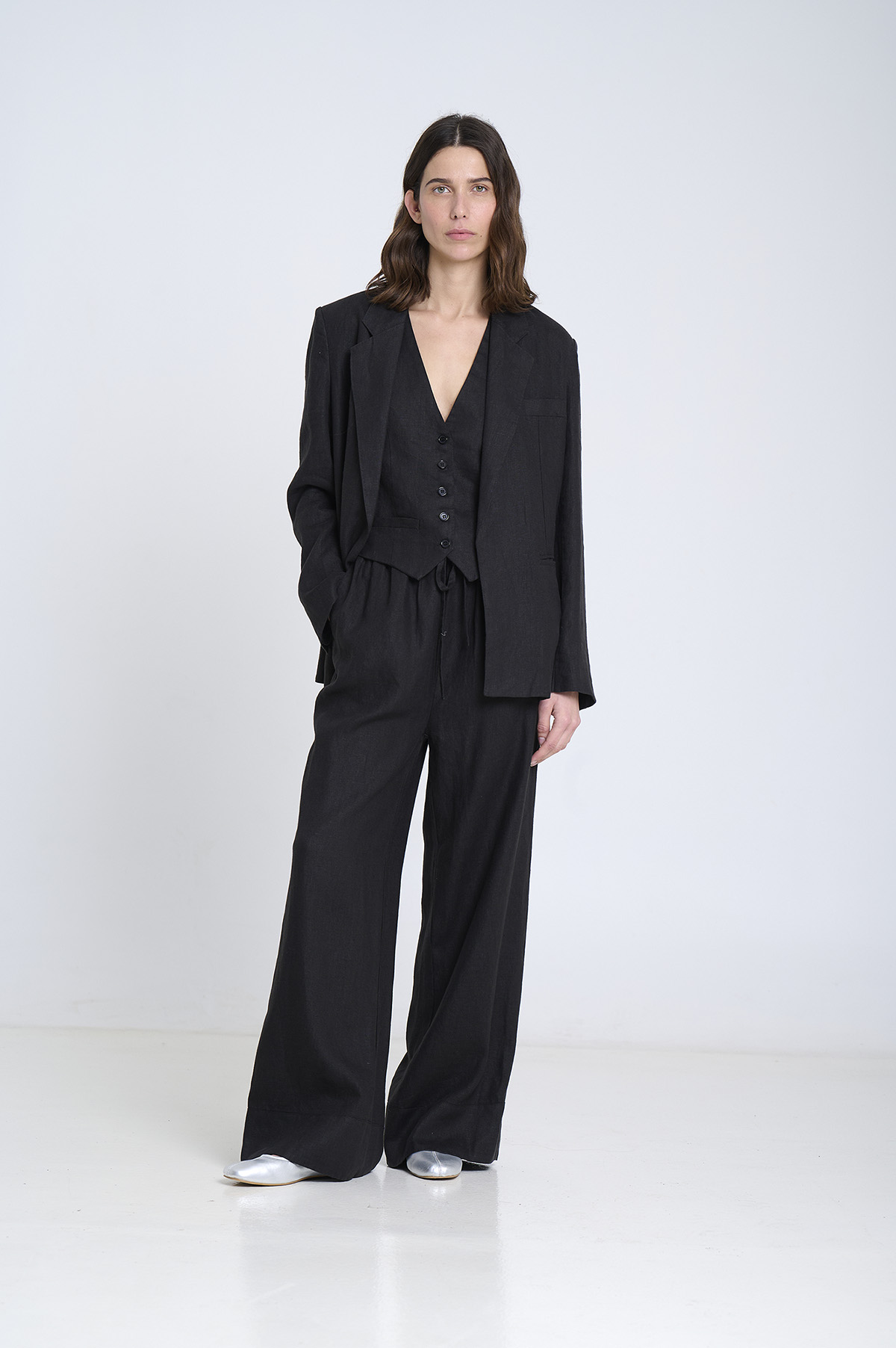 Linen straigt-cut blazer 7