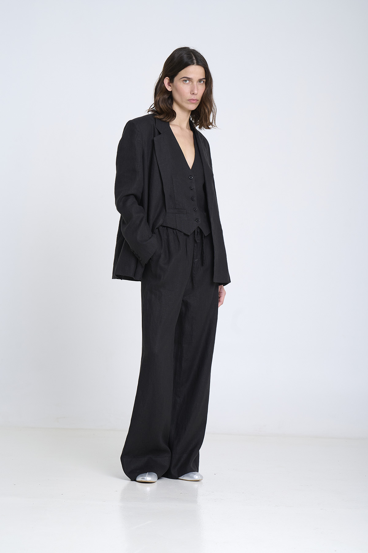 Linen straigt-cut blazer 8