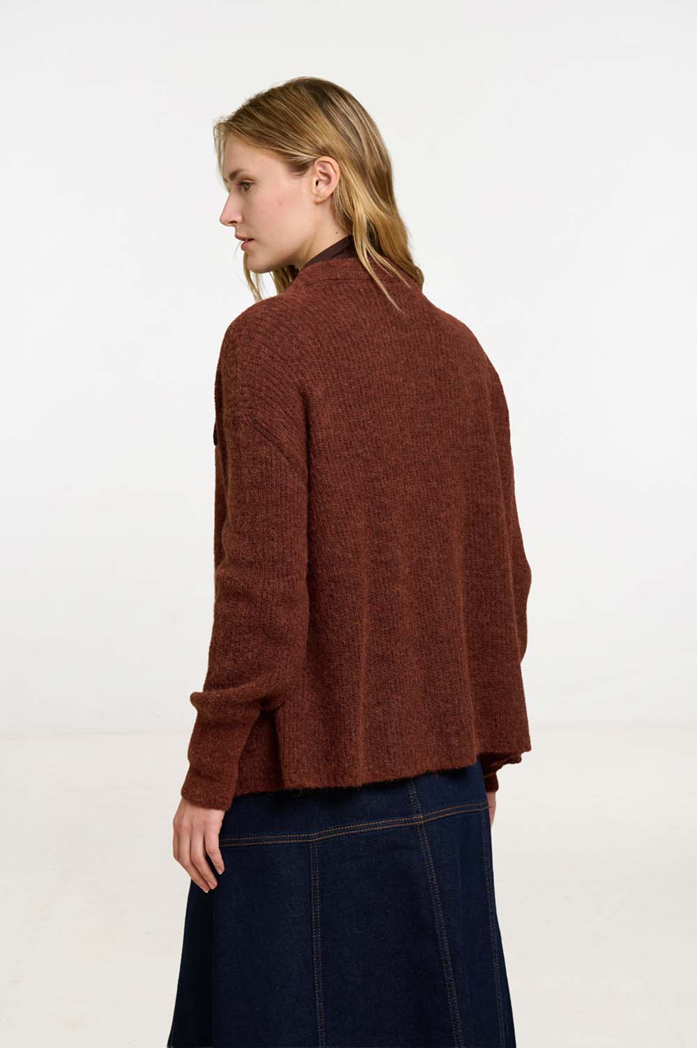 Seed stitch cardigan 6