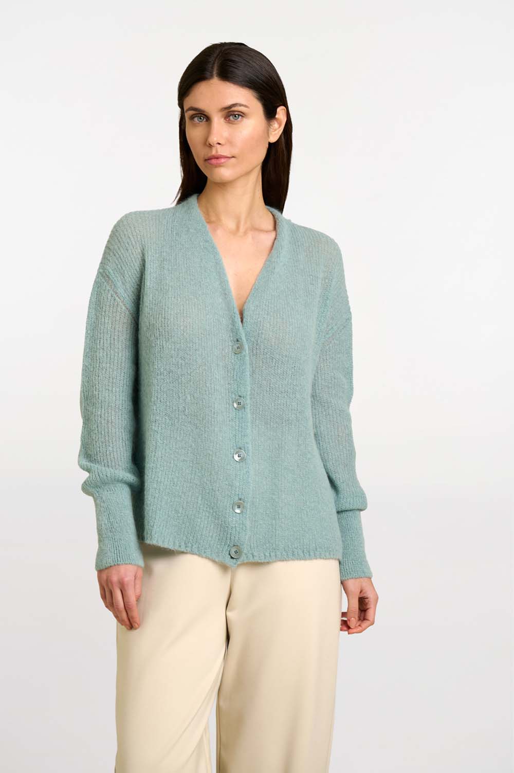 Seed stitch cardigan 1