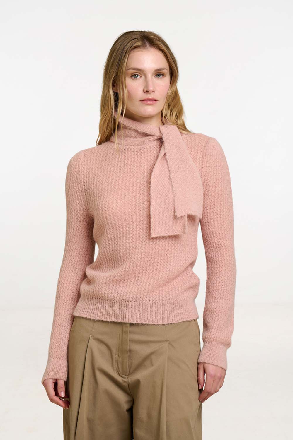 Foulard-neck sweater 2