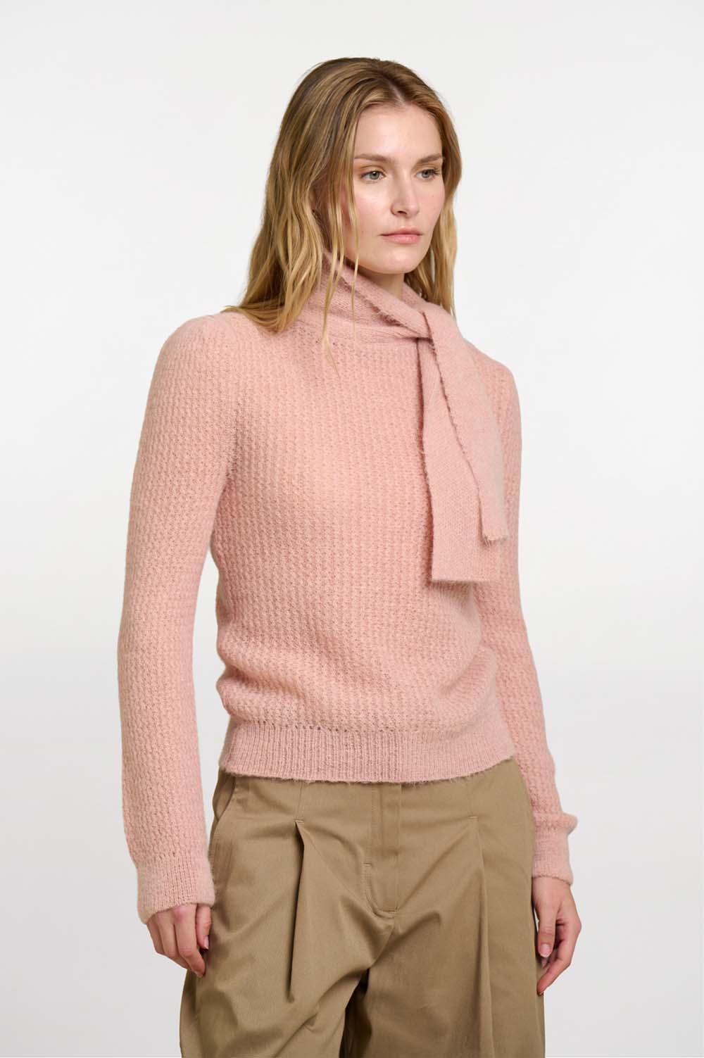 Foulard-neck sweater 4