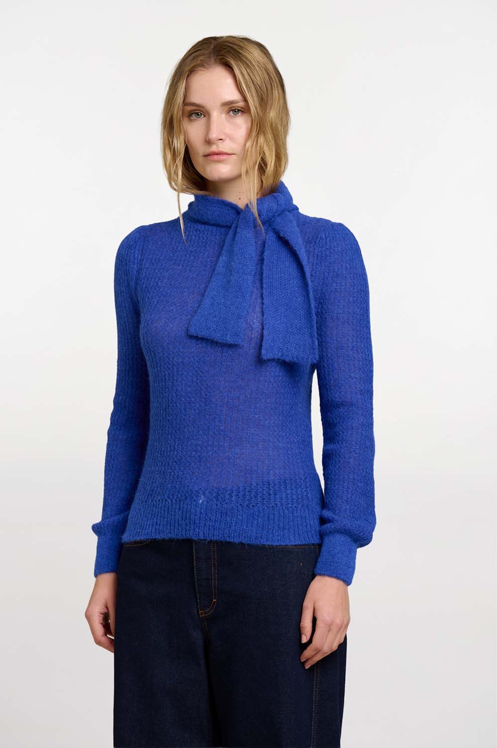 Foulard-neck sweater 2